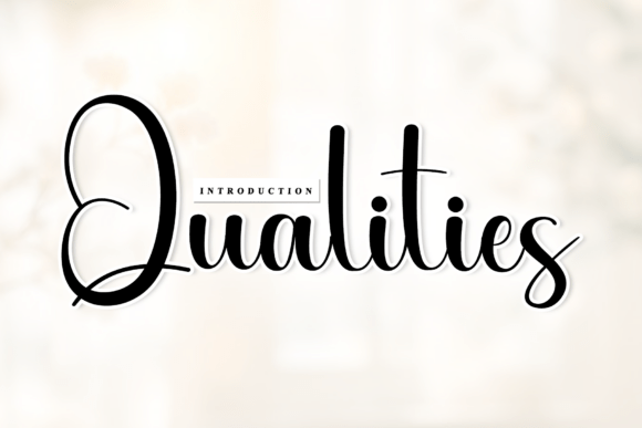 Qualities: A Script Font for Artisan Branding